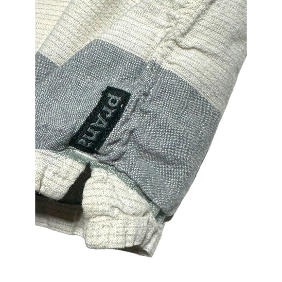 PrAna Gray/White Striped Hemp Shirt Size Small - Picture 7 of 8